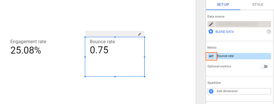 bounce-rate field in data-studio